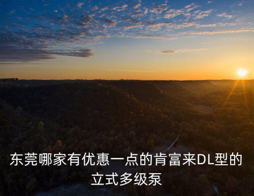 東莞哪家有優惠一點的肯富來DL型的立式多級泵