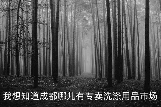 成都市洗滌用品銷售商，我想知道成都哪兒有專賣洗滌用品市場