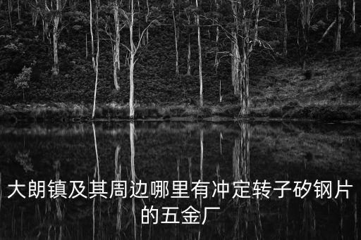 東莞大朗同冠五金廠，大朗鎮及其周邊哪里有沖定轉子矽鋼片的五金廠