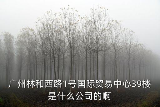 廣州林和西路1號國際貿易中心39樓是什么公司的啊