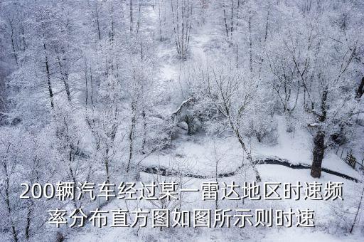 200輛汽車經(jīng)過某一雷達(dá)地區(qū)時速頻率分布直方圖如圖所示則時速