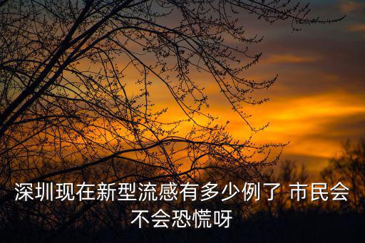 深圳現在新型流感有多少例了 市民會不會恐慌呀