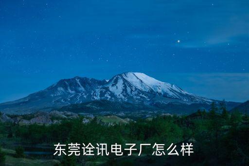東莞詮訊電子廠怎么樣