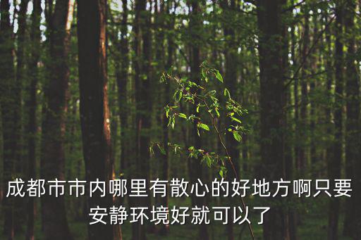 成都市市內(nèi)哪里有散心的好地方啊只要安靜環(huán)境好就可以了