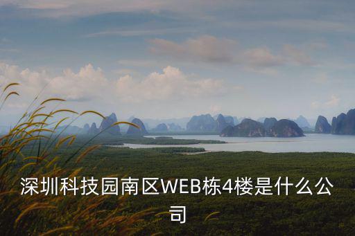 深圳科技園南區WEB棟4樓是什么公司