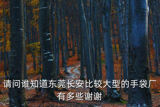 請問誰知道東莞長安比較大型的手袋廠有多些謝謝
