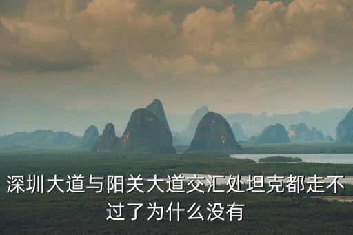 深圳大道與陽關大道交匯處坦克都走不過了為什么沒有