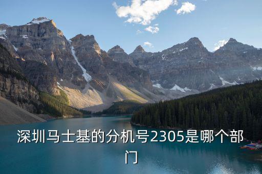 深圳馬士基的分機(jī)號(hào)2305是哪個(gè)部門