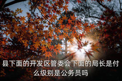 縣下面的開發(fā)區(qū)管委會下面的局長是付么級別是公務(wù)員嗎