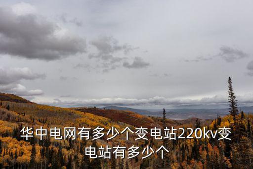 華中電網有多少個變電站220kv變電站有多少個