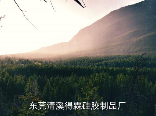 東莞市硅橡膠制品有限公司，東莞清溪得霖硅膠制品廠