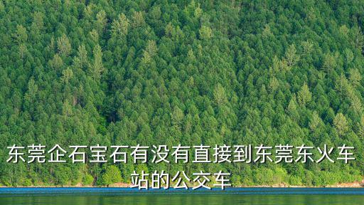 東莞企石鎮寶石花園，東莞企石寶石有沒有直接到東莞東火車站的公交車