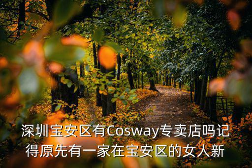 深圳寶安區有Cosway專賣店嗎記得原先有一家在寶安區的女人新