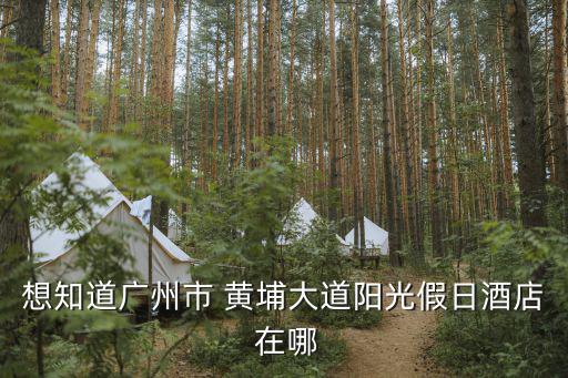 想知道廣州市 黃埔大道陽光假日酒店 在哪