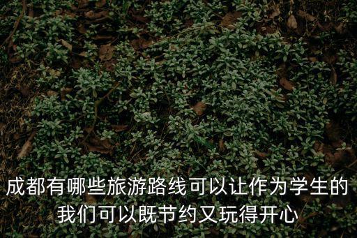 成都有哪些旅游路線可以讓作為學生的我們可以既節約又玩得開心