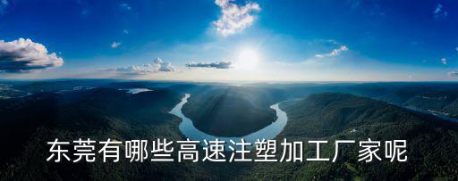 東莞反應注塑廠，東莞有哪些高速注塑加工廠家呢