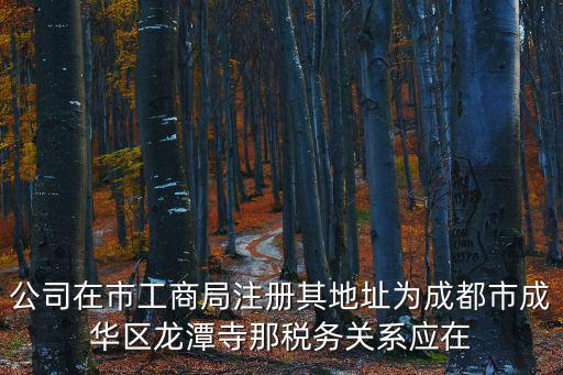 公司在市工商局注冊其地址為成都市成華區(qū)龍?zhí)端履嵌悇?wù)關(guān)系應(yīng)在