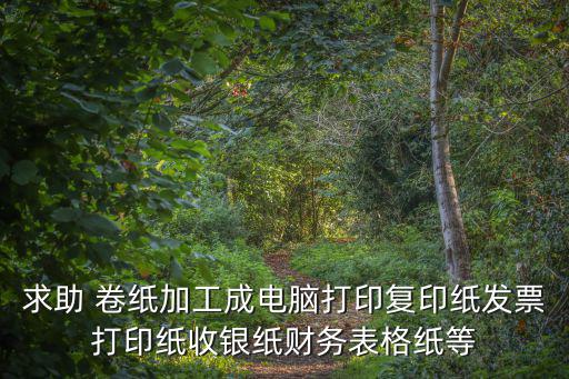 求助 卷紙加工成電腦打印復印紙發票打印紙收銀紙財務表格紙等