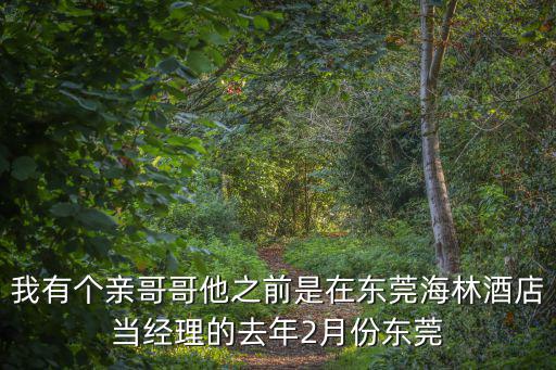 我有個親哥哥他之前是在東莞海林酒店當經理的去年2月份東莞