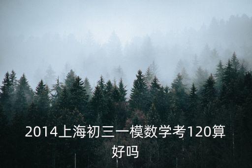 2014上海初三一模數學考120算好嗎