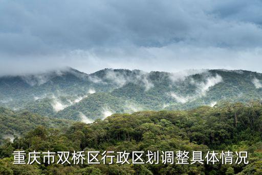 重慶市雙橋區行政區劃調整具體情況