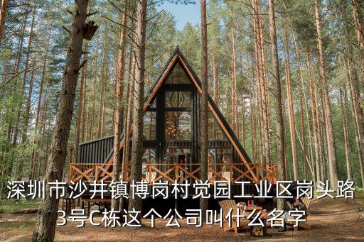 深圳市沙井鎮博崗村覺園工業區崗頭路3號C棟這個公司叫什么名字