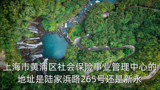 上海市黃浦區社會保險事業管理中心的地址是陸家浜路265號還是新永