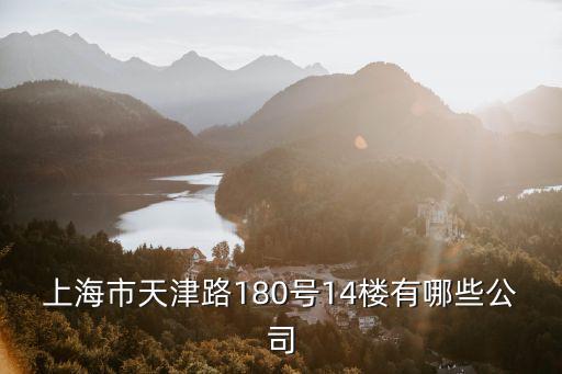 上海市滬松公路2511弄6201室，上海市天津路180號(hào)14樓有哪些公司