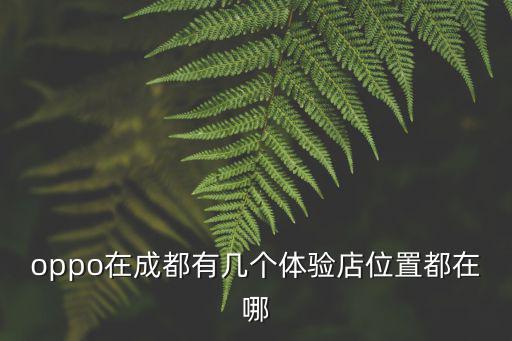 oppo在成都有幾個體驗店位置都在哪