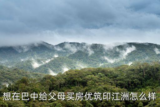 想在巴中給父母買(mǎi)房?jī)?yōu)筑印江洲怎么樣