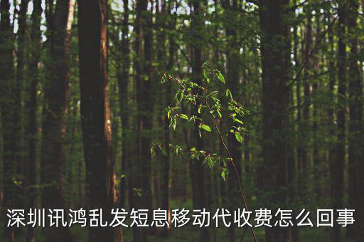 深圳訊鴻亂發短息移動代收費怎么回事
