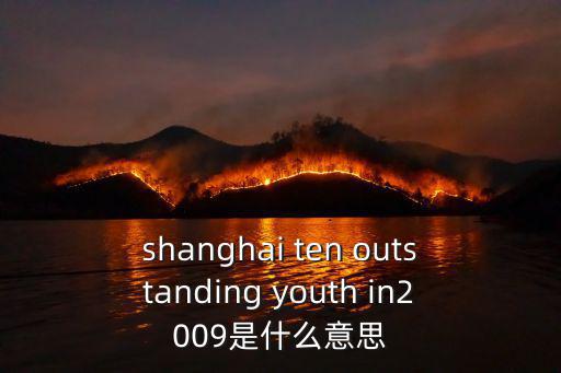 shanghai ten outstanding youth in2009是什么意思