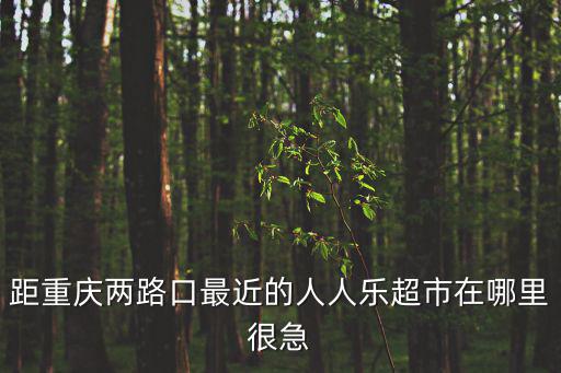 距重慶兩路口最近的人人樂超市在哪里很急