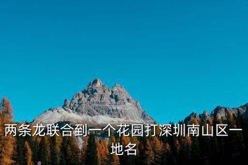 兩條龍聯合到一個花園打深圳南山區一地名