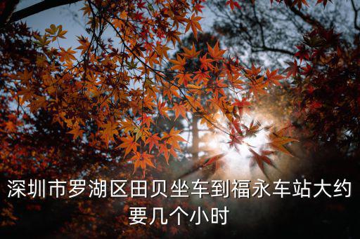 深圳市羅湖區田貝坐車到福永車站大約要幾個小時