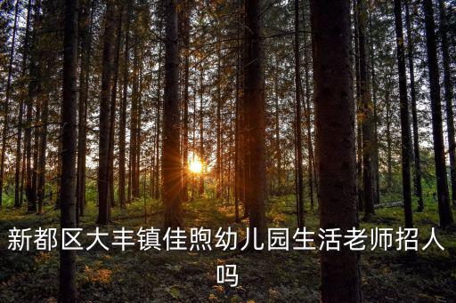 新都區大豐鎮佳煦幼兒園生活老師招人嗎