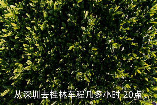 從深圳去桂林車程幾多小時 20點