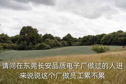 東莞品質電子有限公司，東莞市長安鎮(zhèn)品質電子廠怎么樣呀