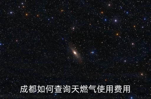 成都如何查詢天燃氣使用費用