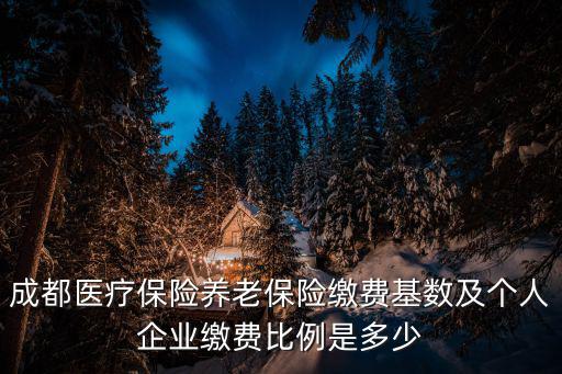 成都醫療保險養老保險繳費基數及個人企業繳費比例是多少