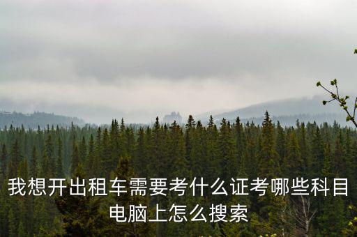 我想開出租車需要考什么證考哪些科目電腦上怎么搜索