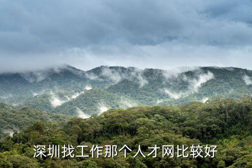 深圳找工作那個人才網(wǎng)比較好