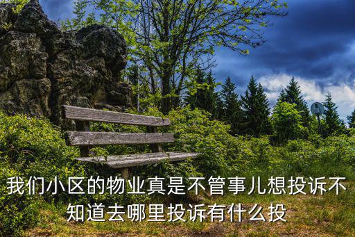 我們小區的物業真是不管事兒想投訴不知道去哪里投訴有什么投