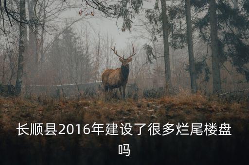 長順縣2016年建設了很多爛尾樓盤嗎