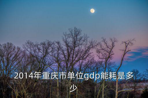 2014年重慶市單位gdp能耗是多少