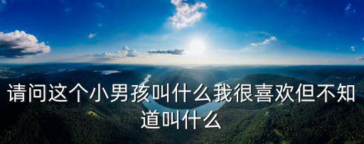 請問這個小男孩叫什么我很喜歡但不知道叫什么