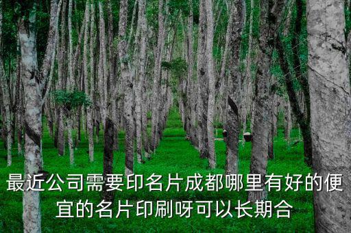 最近公司需要印名片成都哪里有好的便宜的名片印刷呀可以長期合