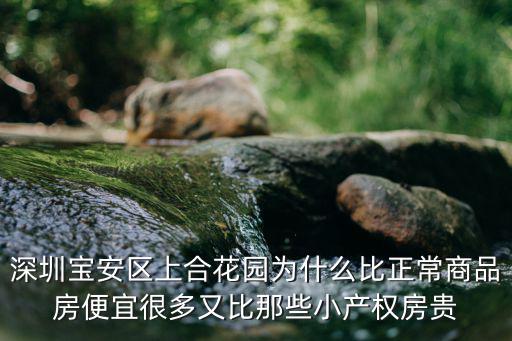 深圳寶安區上合花園為什么比正常商品房便宜很多又比那些小產權房貴