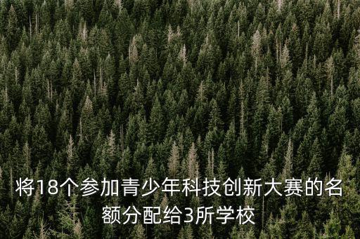 將18個參加青少年科技創(chuàng)新大賽的名額分配給3所學(xué)校