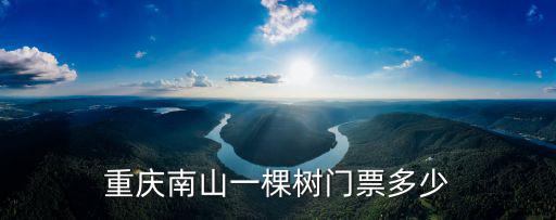 重慶南山一棵樹門票多少